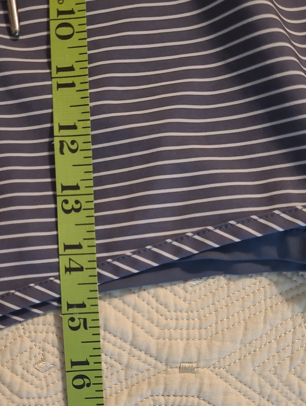 Tangerine Navy and White Striped Athletic Shorts - Picture 6 of 6